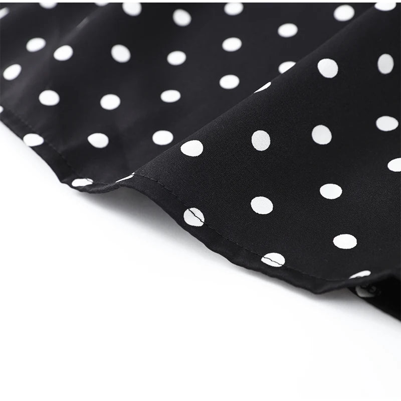 Polka Dot Halter Mini Dress Women Fashion Backless Sleeveless Off-shoulder Hollow Out Slim Short Vestidos 2026 Lady Party Gown
