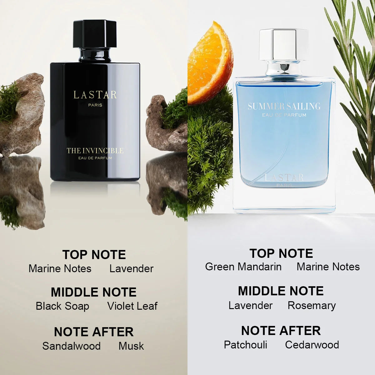 LASTAR men perfume set, 100ml/3.38fl oz, sandalwood & cedar, long-lasting fragrance. Christmas/New Year gifts. Daily use.