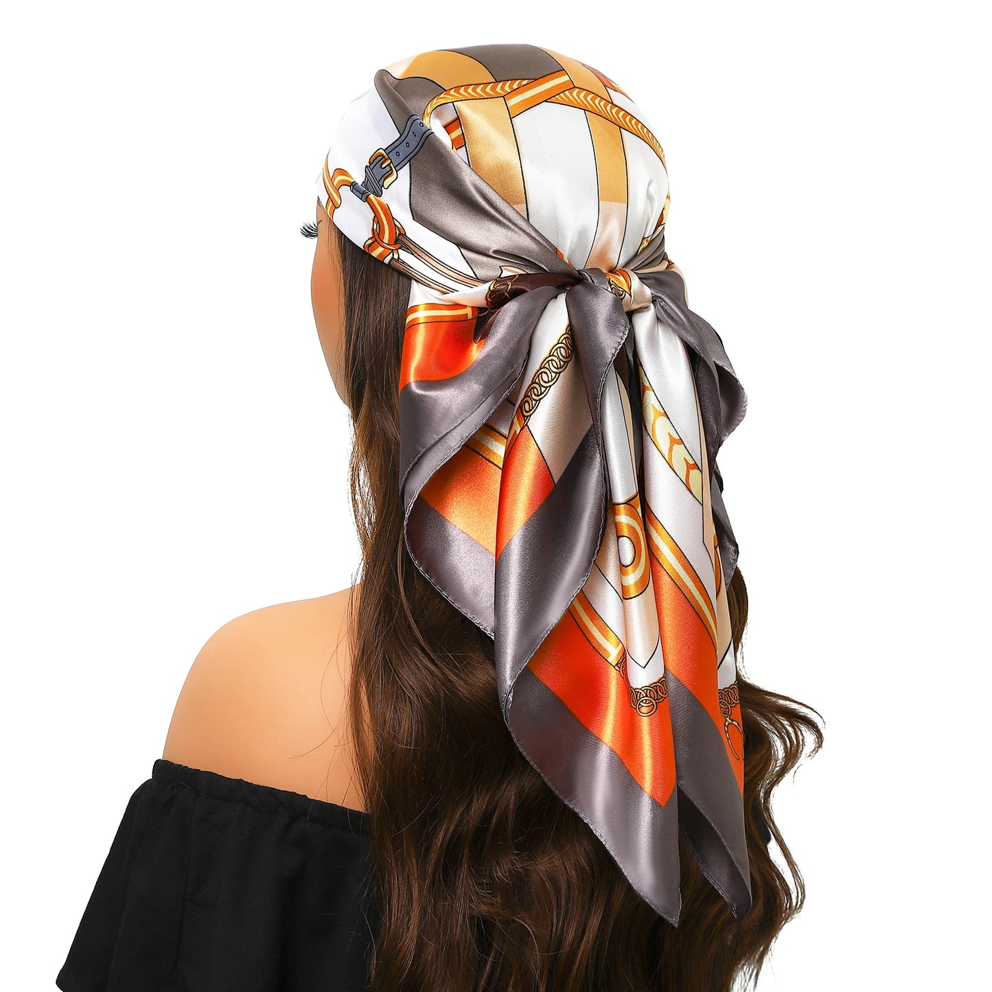 Popular Shawls Europe And America Fashion Bandannas New Print Sunscreen 90X90CM Kerchief Four Seasons Luxury Square Silk Scarves