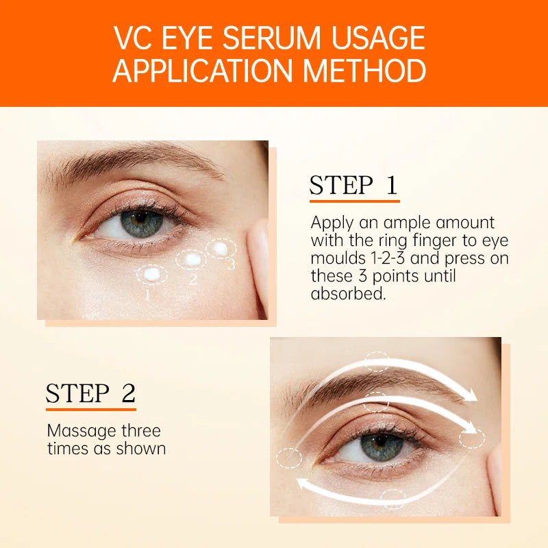 Anti Dark Circle Eye Cream Vitamin C Eye Bags Removal Whitening Lightening Cream Wrinkle Removal Serum Eyes Firming Skin Care