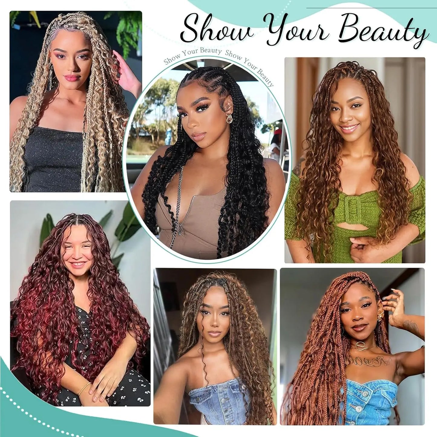 Deep Wave Bulk Human Hair for Braiding No Weft Human Braiding Hair For Boho Braids Brazilian Virgin Human Hair Extensions 33#