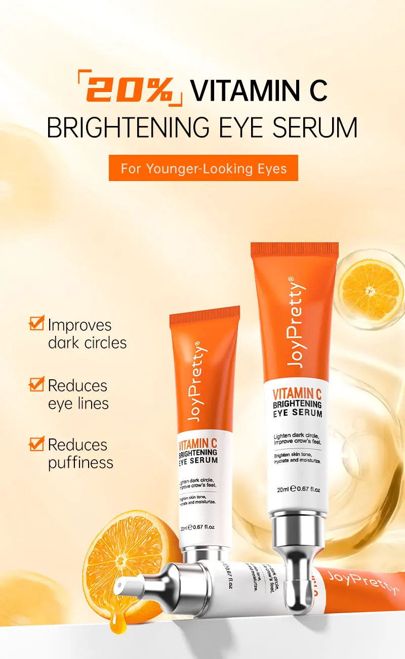 Anti Dark Circle Eye Cream Vitamin C Eye Bags Removal Whitening Lightening Cream Wrinkle Removal Serum Eyes Firming Skin Care