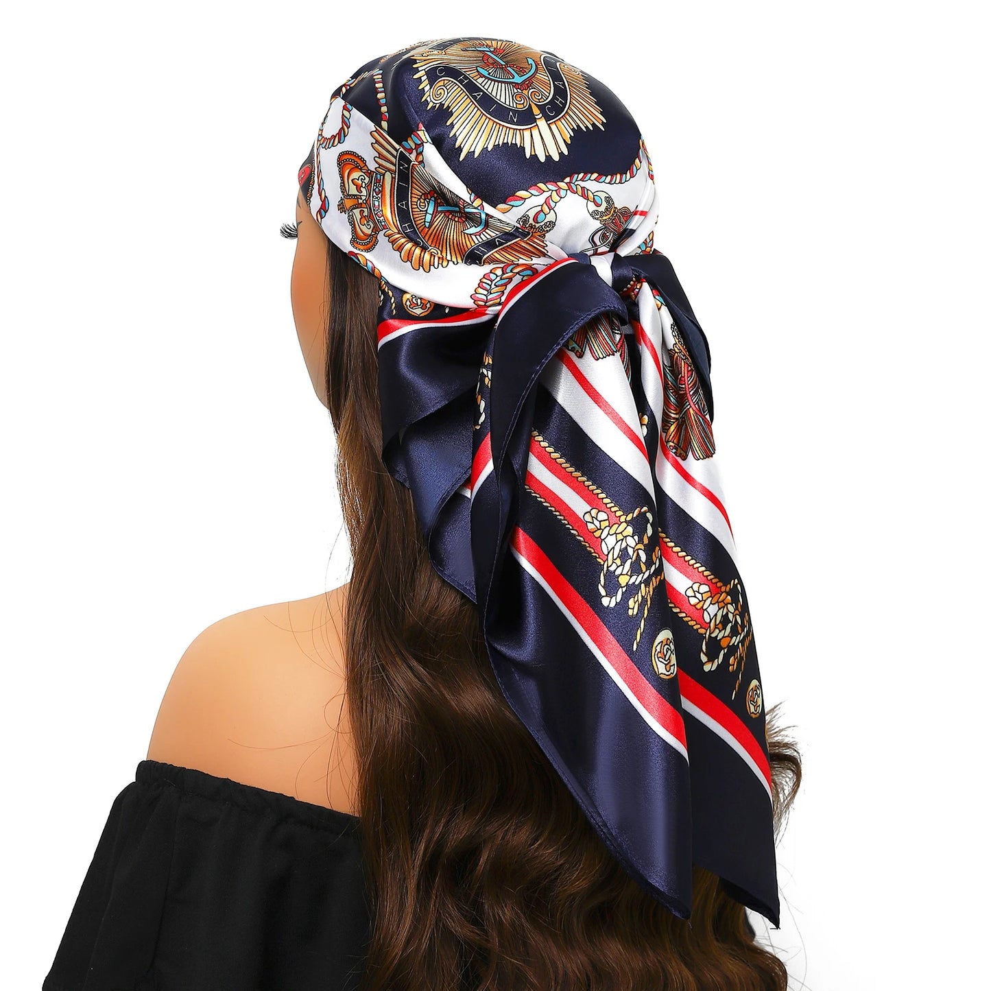 Popular Shawls Europe And America Fashion Bandannas New Print Sunscreen 90X90CM Kerchief Four Seasons Luxury Square Silk Scarves