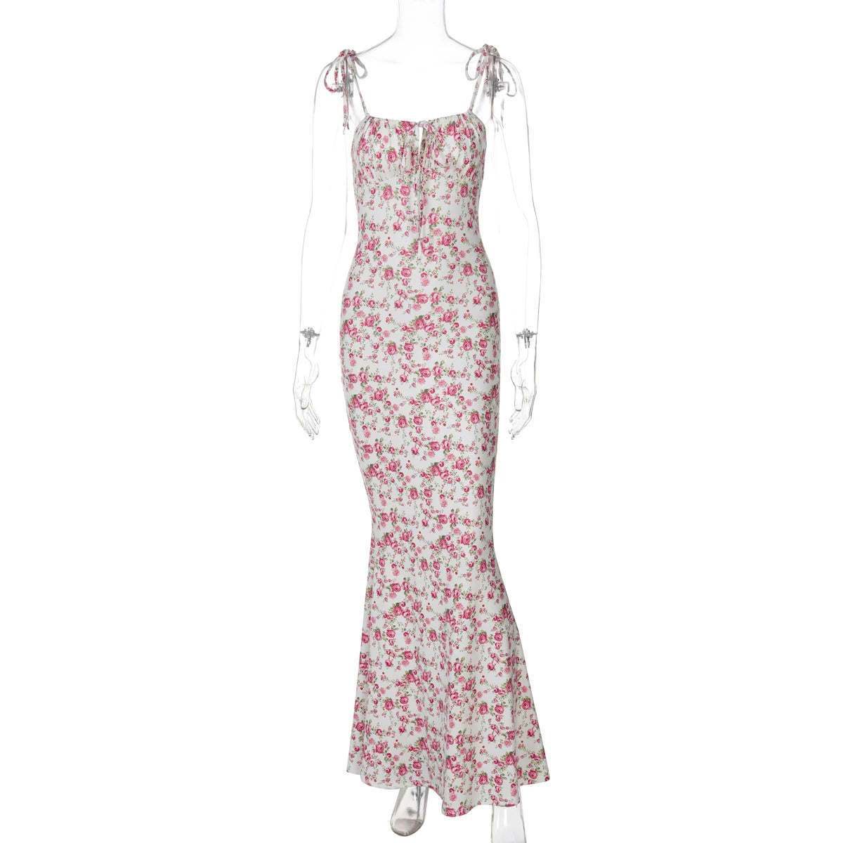 Hugcitar Women Elegant Floral Beach Vacation Bodycon Streetwear Long Dress 2026 Summer Clothes Wholesale Items For Business