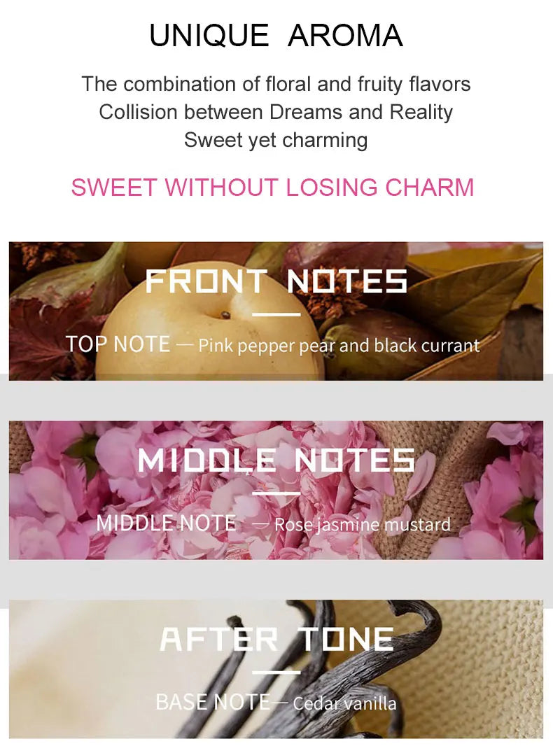 LASTAR Women's Perfume,1.7fl oz,50ml, Rose Jasmine Fragrance, Long-Lasting Scent, Christmas Gifts, date Atmosphere