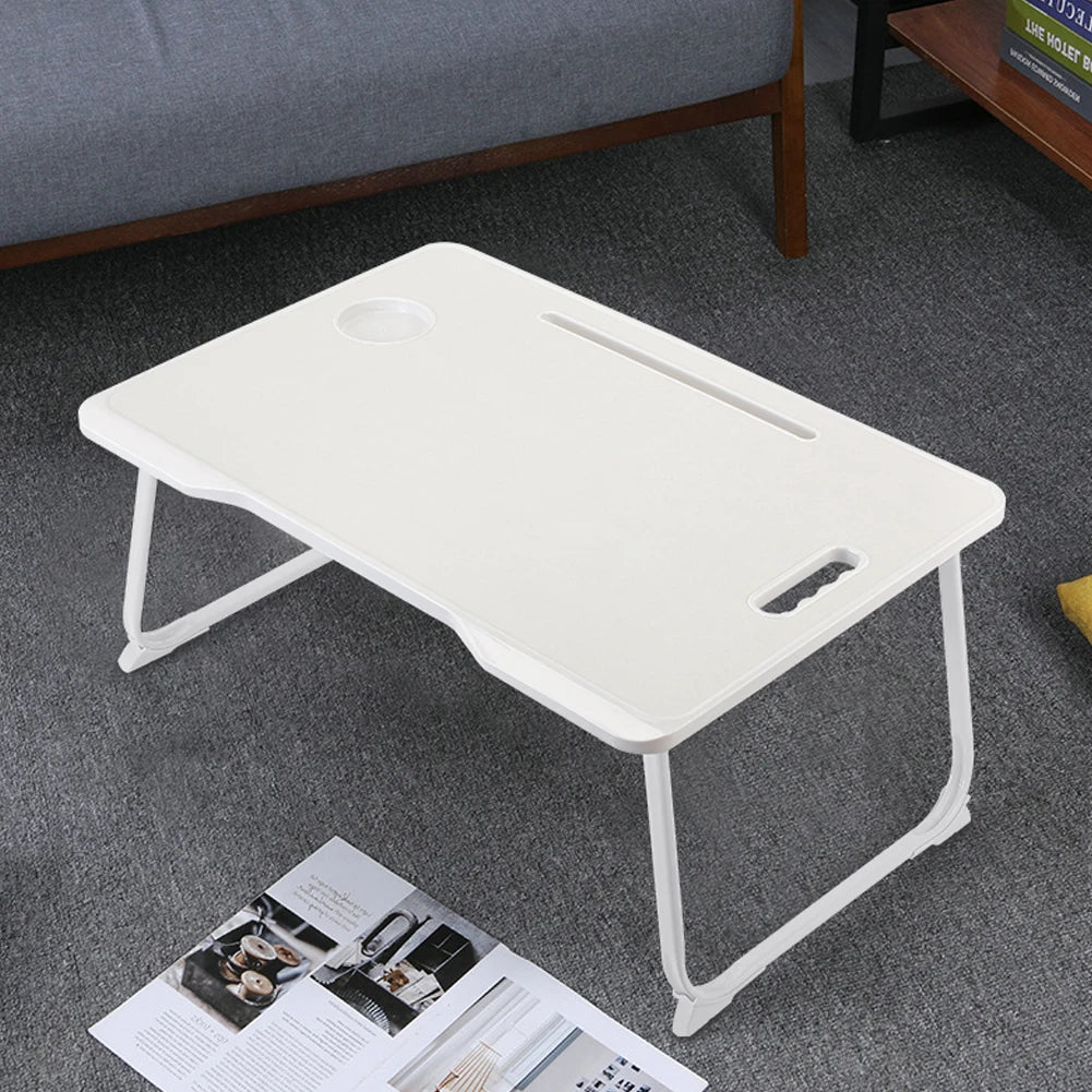 Folding Laptop Bed Desk With Cup Holder Multifunctional Dormitory Bedroom Bed Desk With Drawer Portable Desk