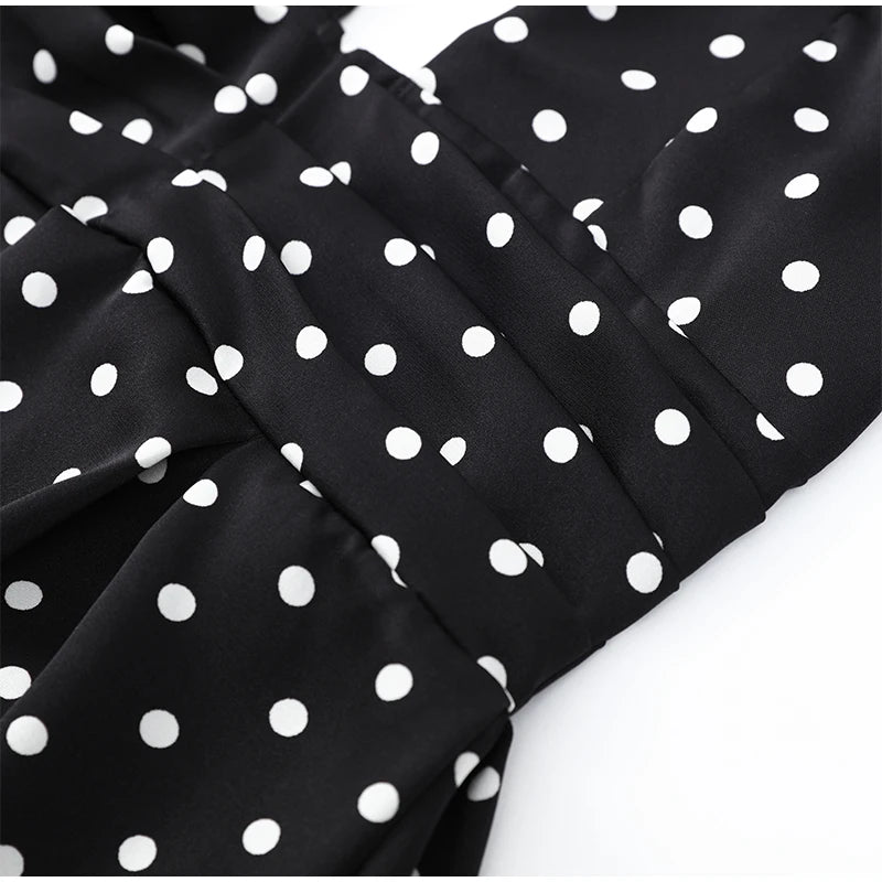 Polka Dot Halter Mini Dress Women Fashion Backless Sleeveless Off-shoulder Hollow Out Slim Short Vestidos 2026 Lady Party Gown
