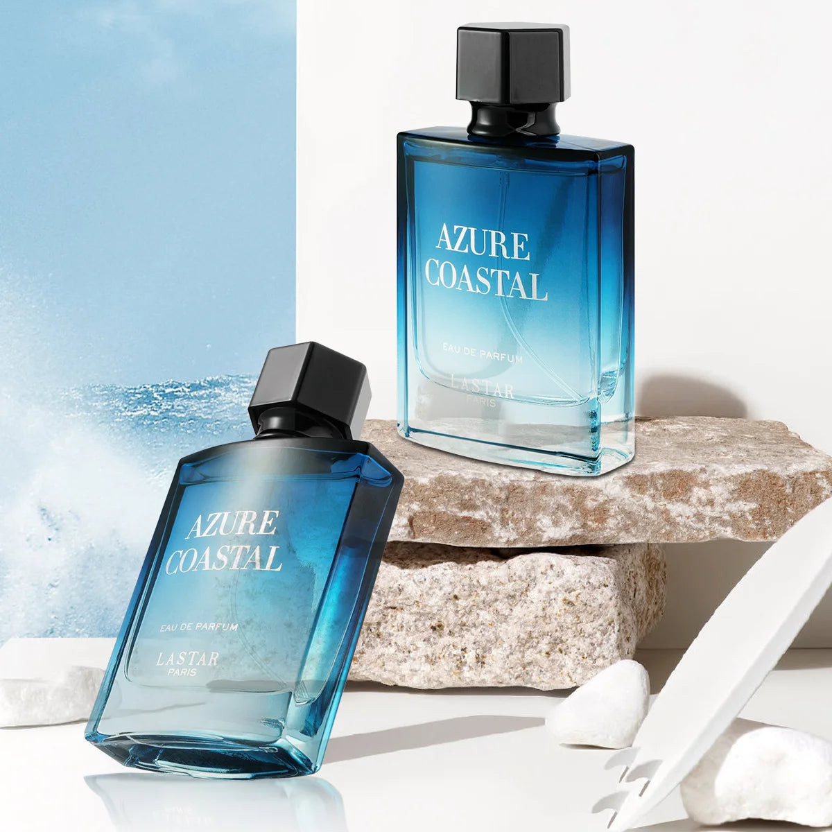 LASTAR men perfume, Two bottles Totaling 100ml/3.38fl.oz, Musk, Long-Lasting Fragrance, Christmas/New Year Gifts