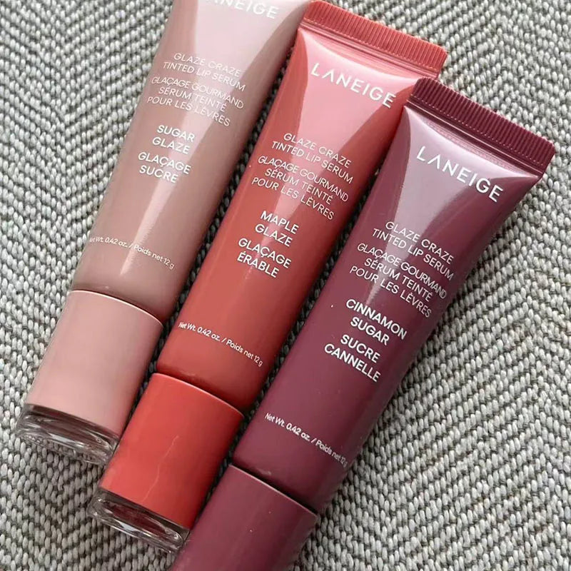 Laneige Donut Lip Balm Moisturizing Mirror Lip Gloss Lip Strawberry Raspberry Chocolate Glaze Smell Lipstick Transparent Lip Oil