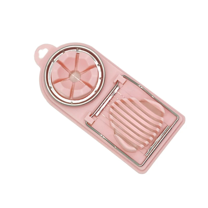 Multifunctional Egg Cutter Stainless Steel Egg Slicer Sectioner Cutter Mold Flower-Shape Luncheon Meat Cutter Kitchen Gadgets