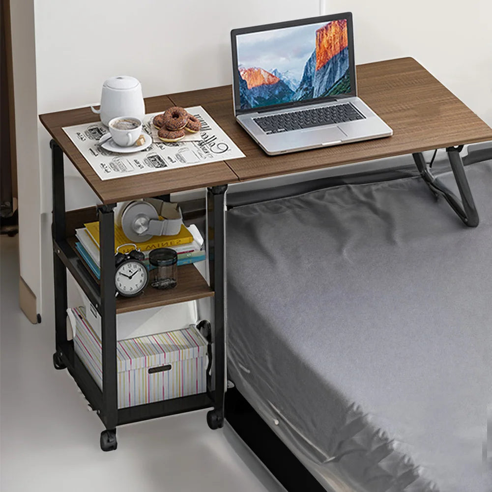 【Breeins】Height Adjustable Mobile Table Overbed Desk with Wheels Multi Color
