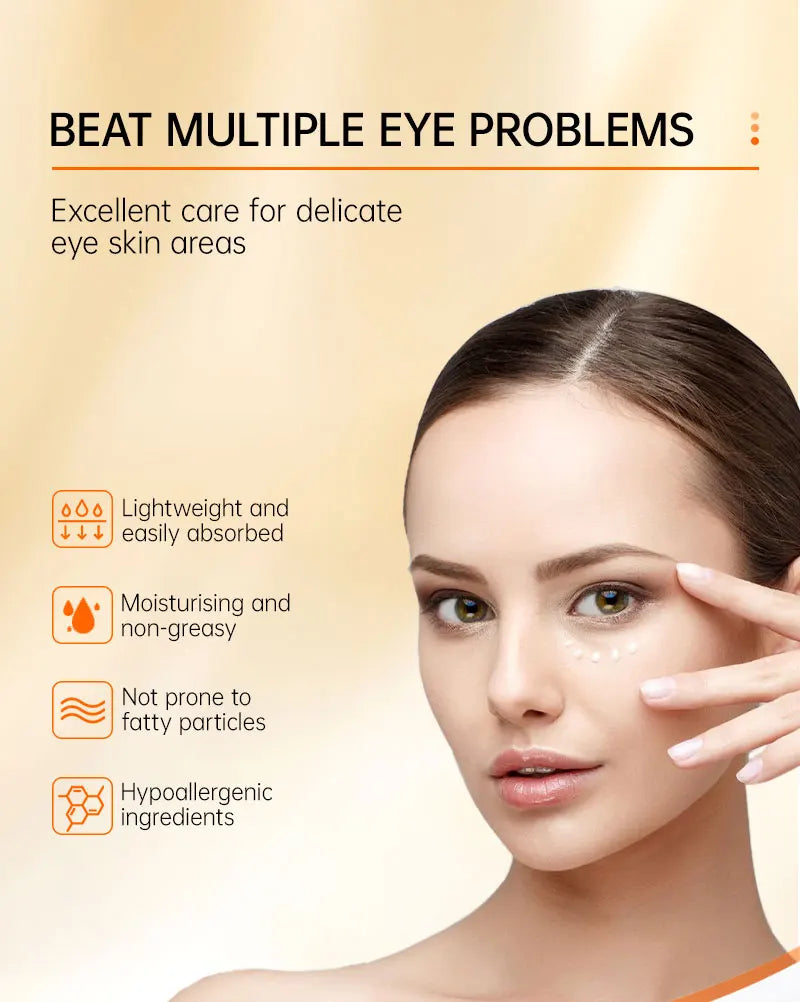 Anti Dark Circle Eye Cream Vitamin C Eye Bags Removal Whitening Lightening Cream Wrinkle Removal Serum Eyes Firming Skin Care