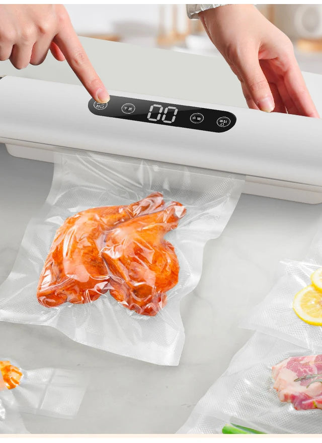 Professional Vacuum Kitchen Sealing Machine Sealer for Food Vacuumor for Products  Cuisine Packaging Plastic Bag Sealant