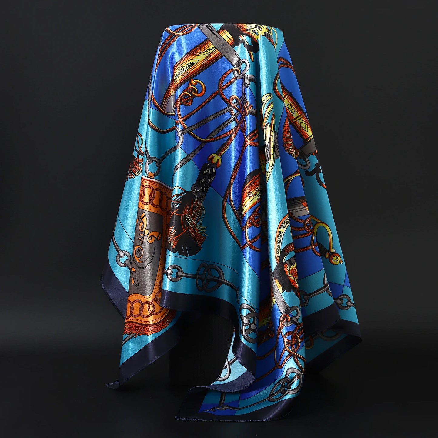 Popular Shawls Europe And America Fashion Bandannas New Print Sunscreen 90X90CM Kerchief Four Seasons Luxury Square Silk Scarves