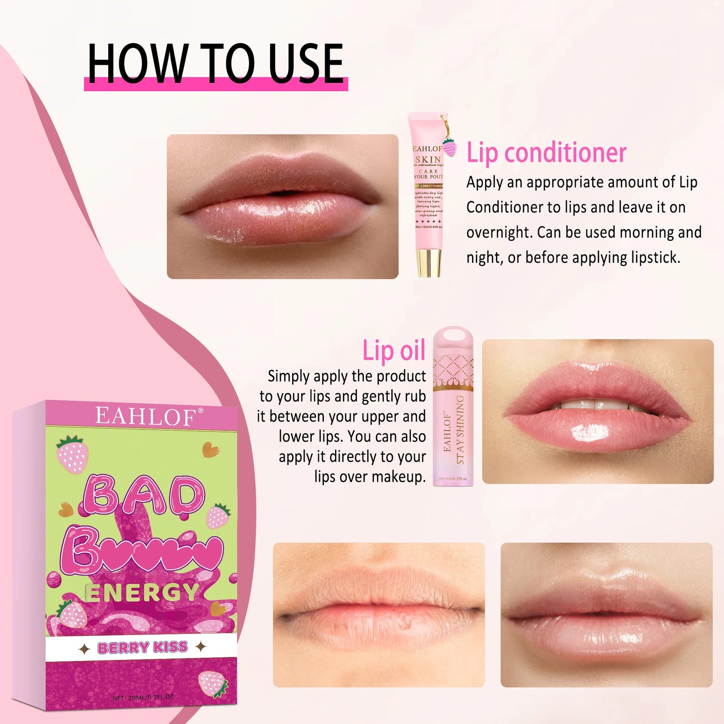 2pcs, bad b--tch lip balm repairs dry lips, all-natural lip mask, long-lasting moisture, moisturizing and intensive lip care