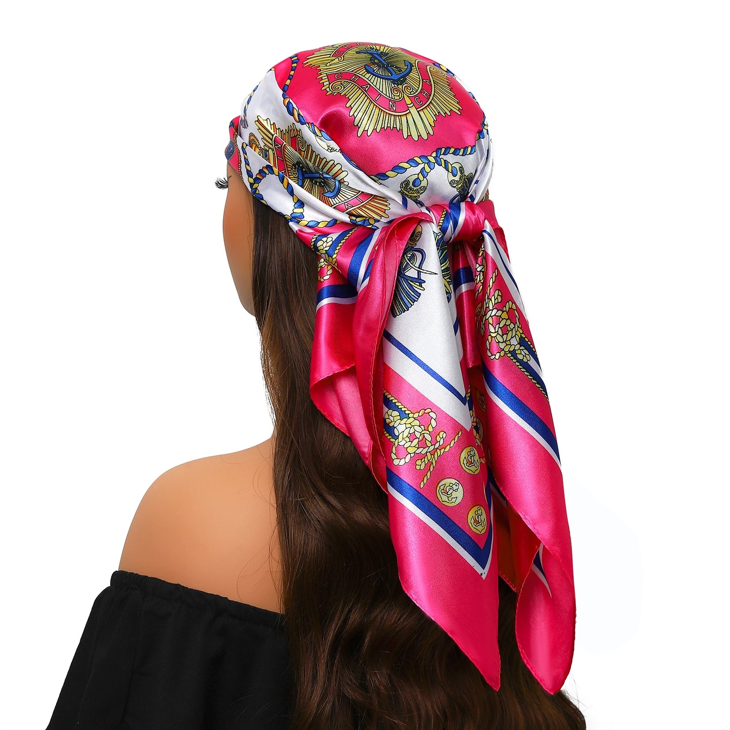 Popular Shawls Europe And America Fashion Bandannas New Print Sunscreen 90X90CM Kerchief Four Seasons Luxury Square Silk Scarves