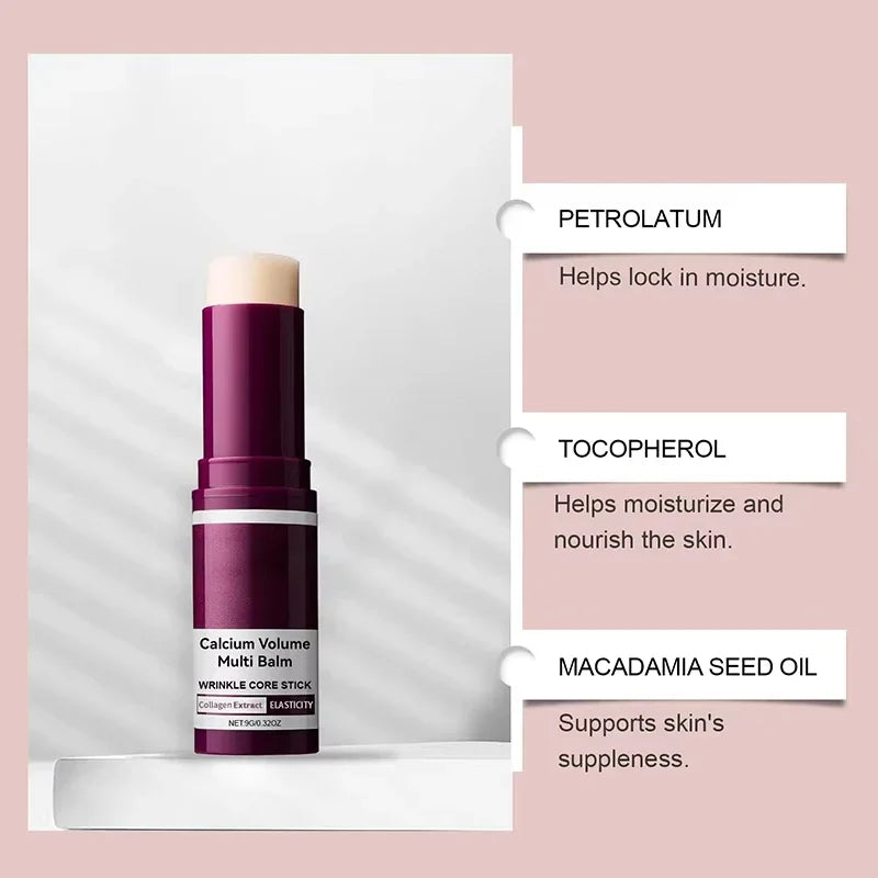 lyp318 Volume Multi Balm Korean Skincare Stick Face&Eye Cream,Collagen Deep Moisturizing Anti-Wrinkle,Suitable Pre Makeup