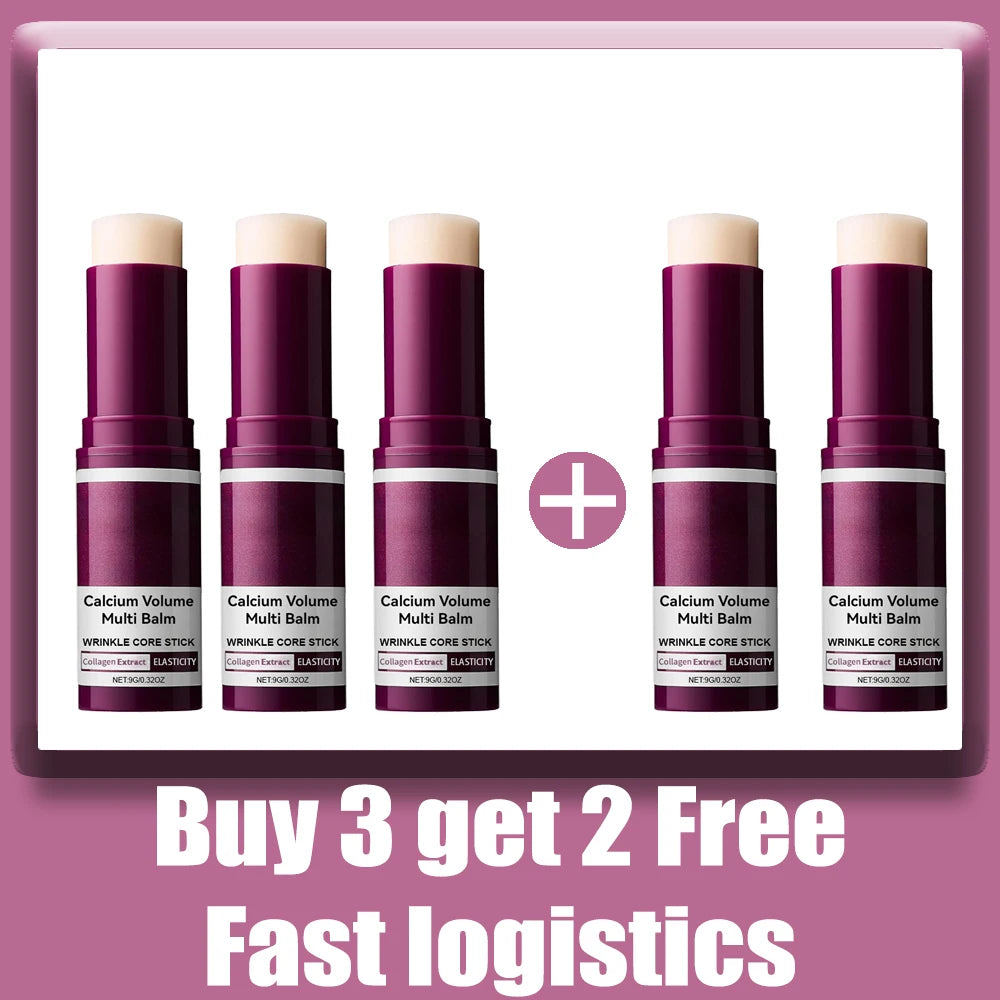 lyp318 Volume Multi Balm Korean Skincare Stick Face&Eye Cream,Collagen Deep Moisturizing Anti-Wrinkle,Suitable Pre Makeup