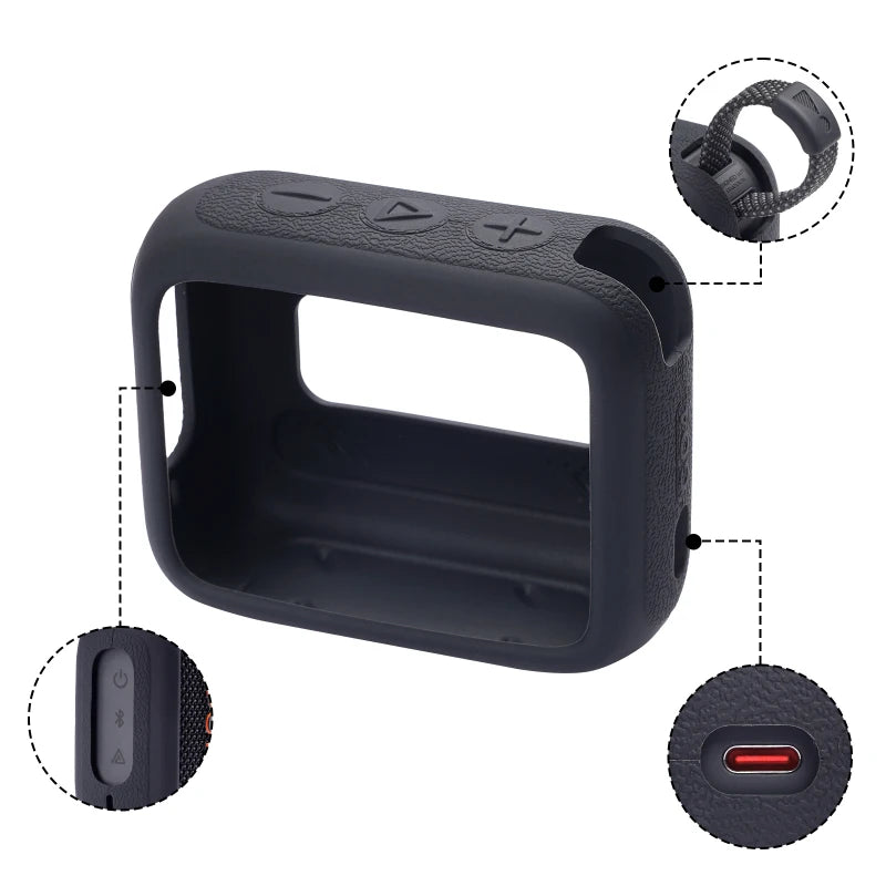 ZOPRORE Silicone Cover Case for JBL GO 4 Portable Bluetooth Speaker, Protective Carrying Case for JBL Go4 Speaker
