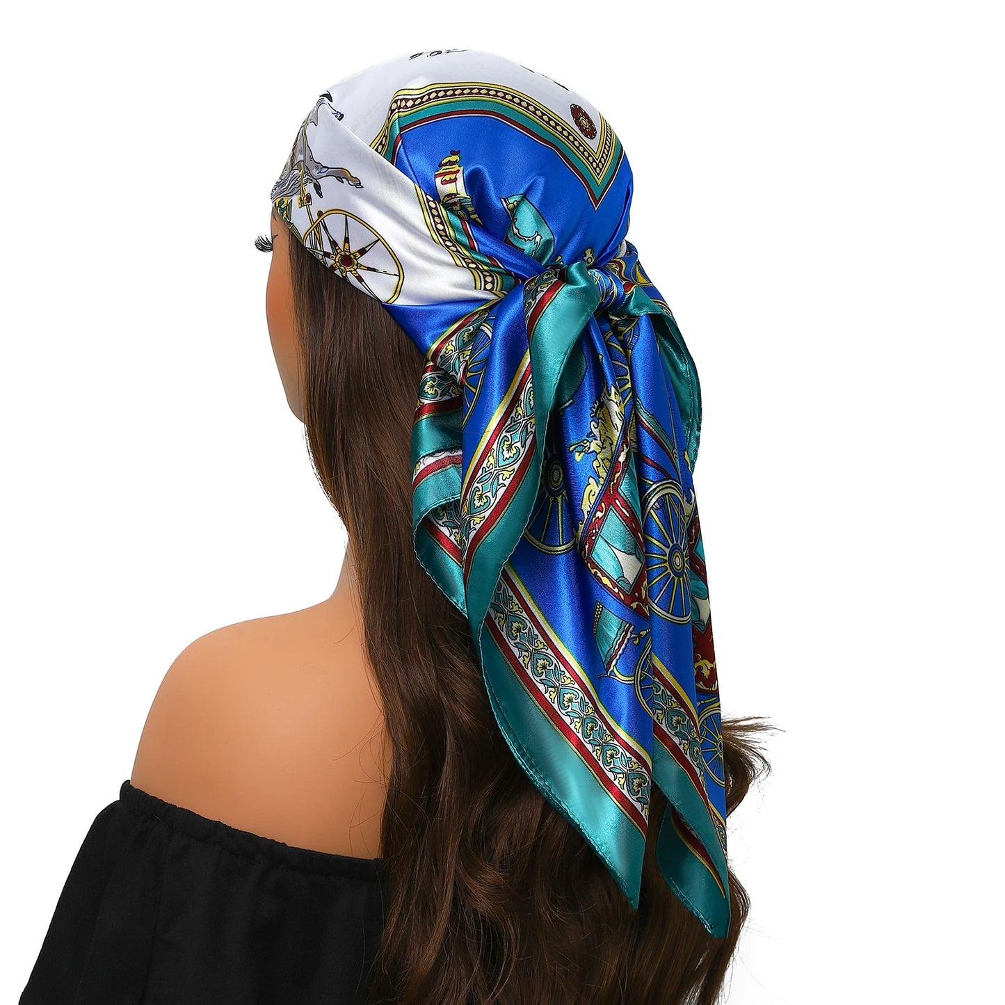 Popular Shawls Europe And America Fashion Bandannas New Print Sunscreen 90X90CM Kerchief Four Seasons Luxury Square Silk Scarves