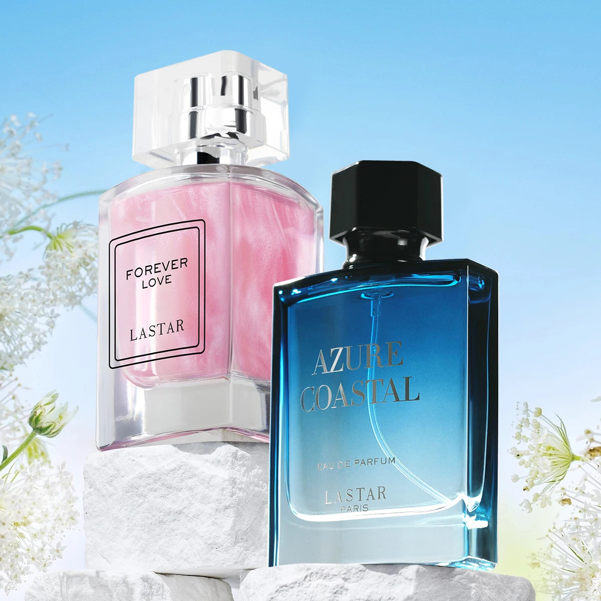 LASTAR Men's/Women's Perfume Set, 100ml/3.38fl oz, Jasmine & Cedar, long-lasting fragrance. Christmas/New Year gifts