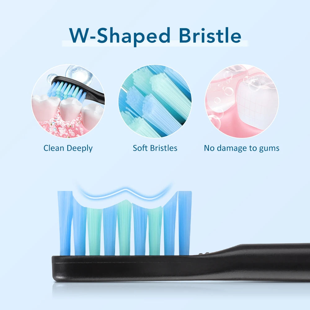 Sonic Electric Toothbrush Smart Ultrasonic Dental Teeth Whitening Rechargeable Adult Tooth Brush With 6 Modes and 4 Brush Heads