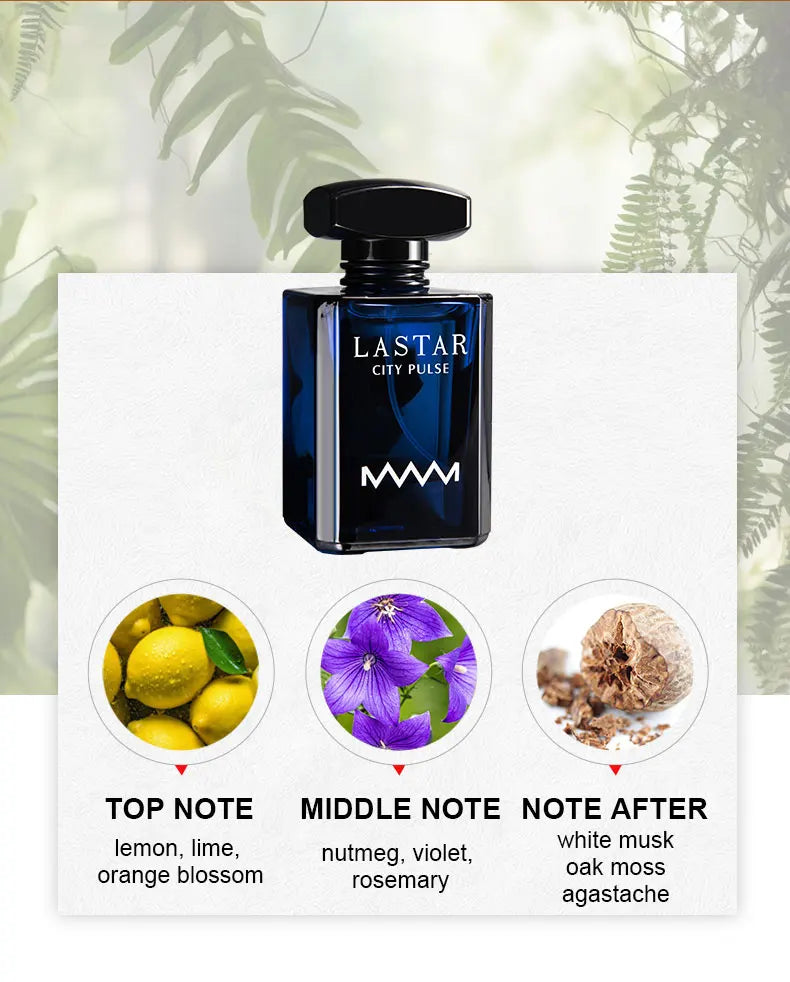 LASTAR men perfume, lemon scent, long-lasting fragrance, 1.86fl oz/55ml. Enhance the atmosphere of the date. Christmas gifts