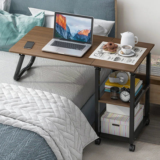 【Breeins】Height Adjustable Mobile Table Overbed Desk with Wheels Multi Color