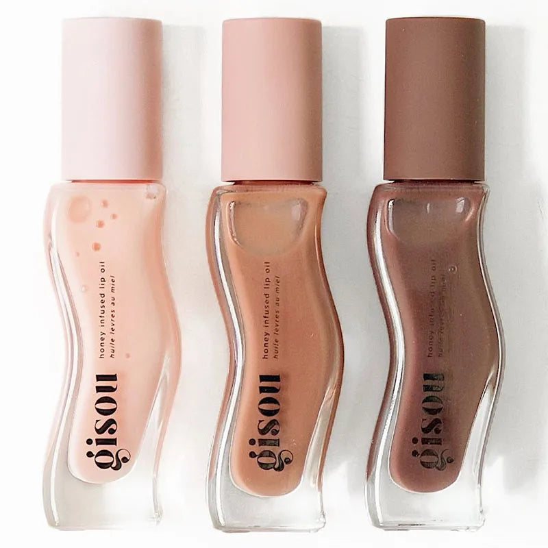 Gisou Moisturizing Glazed Plum Lip Balm Lip Oil Gloss Care Of The Lips Benetitnt For Lips Plumping Exfoliating Plumping Gloss