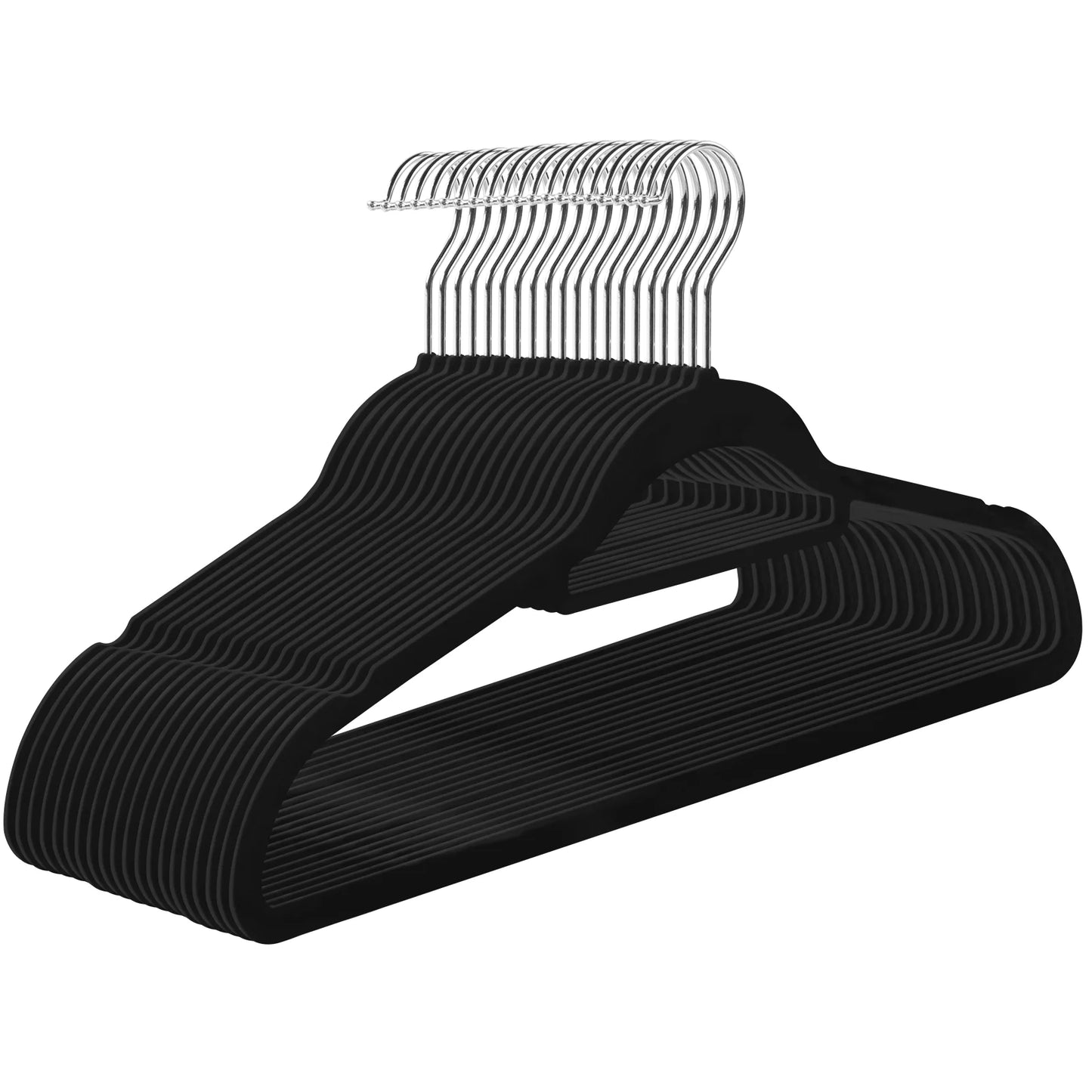 Velvet Flocked Hangers for Clothes and Trousers Non-Slip Space Efficient Design