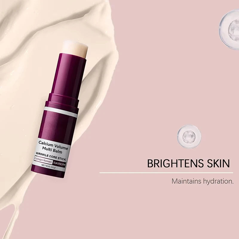 lyp318 Volume Multi Balm Korean Skincare Stick Face&Eye Cream,Collagen Deep Moisturizing Anti-Wrinkle,Suitable Pre Makeup