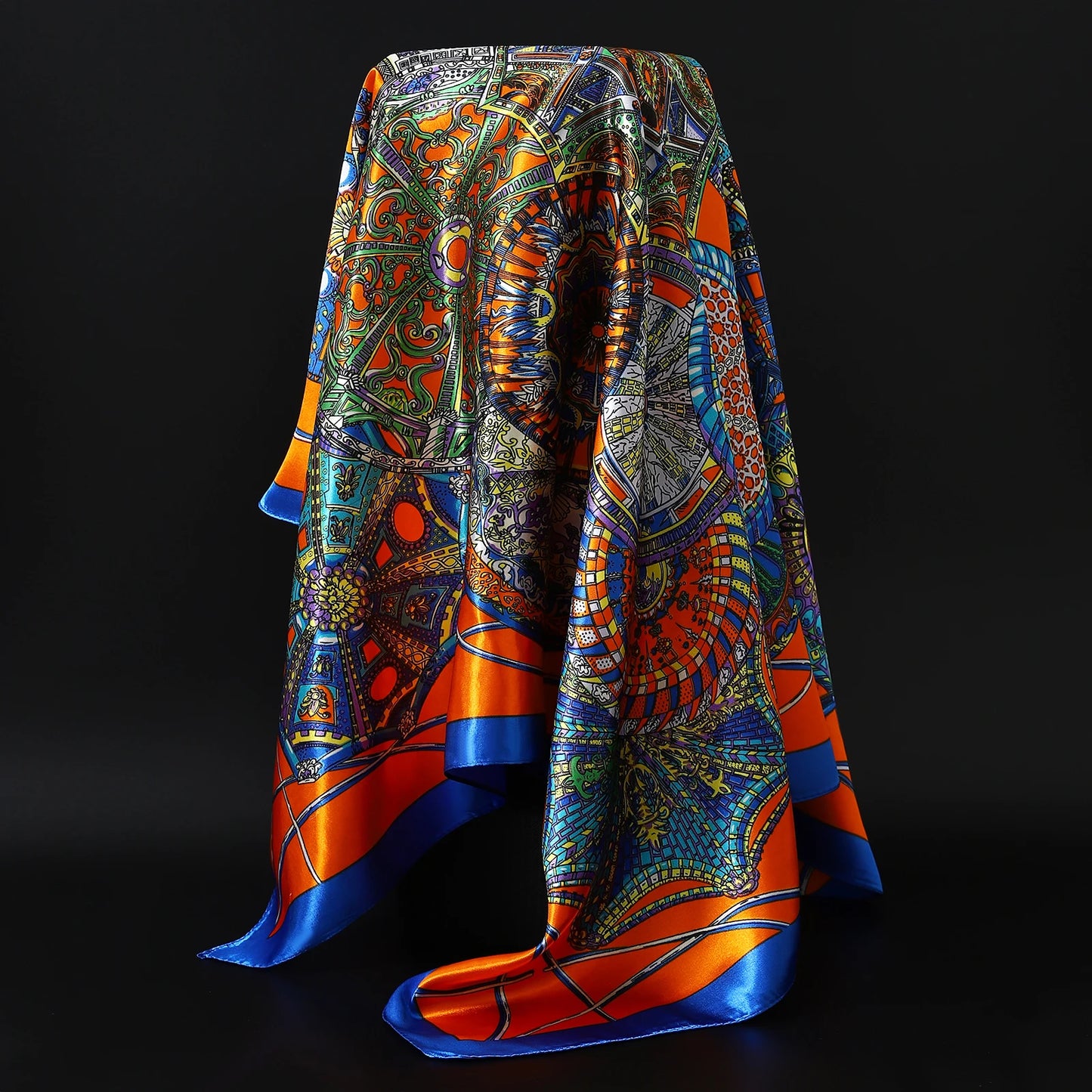 Popular Shawls Europe And America Fashion Bandannas New Print Sunscreen 90X90CM Kerchief Four Seasons Luxury Square Silk Scarves