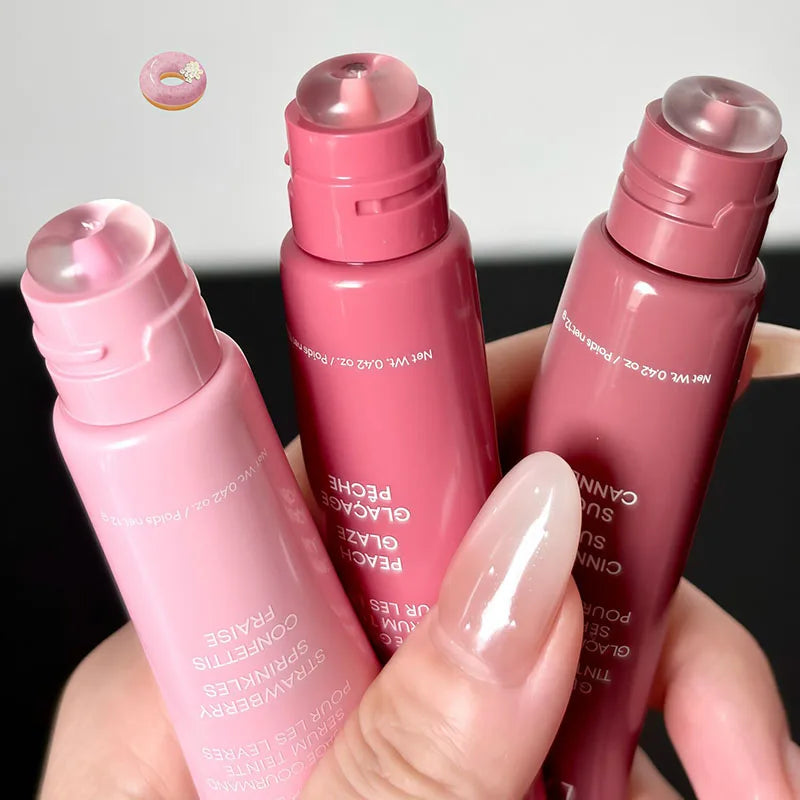 Laneige Donut Lip Balm Moisturizing Mirror Lip Gloss Lip Strawberry Raspberry Chocolate Glaze Smell Lipstick Transparent Lip Oil
