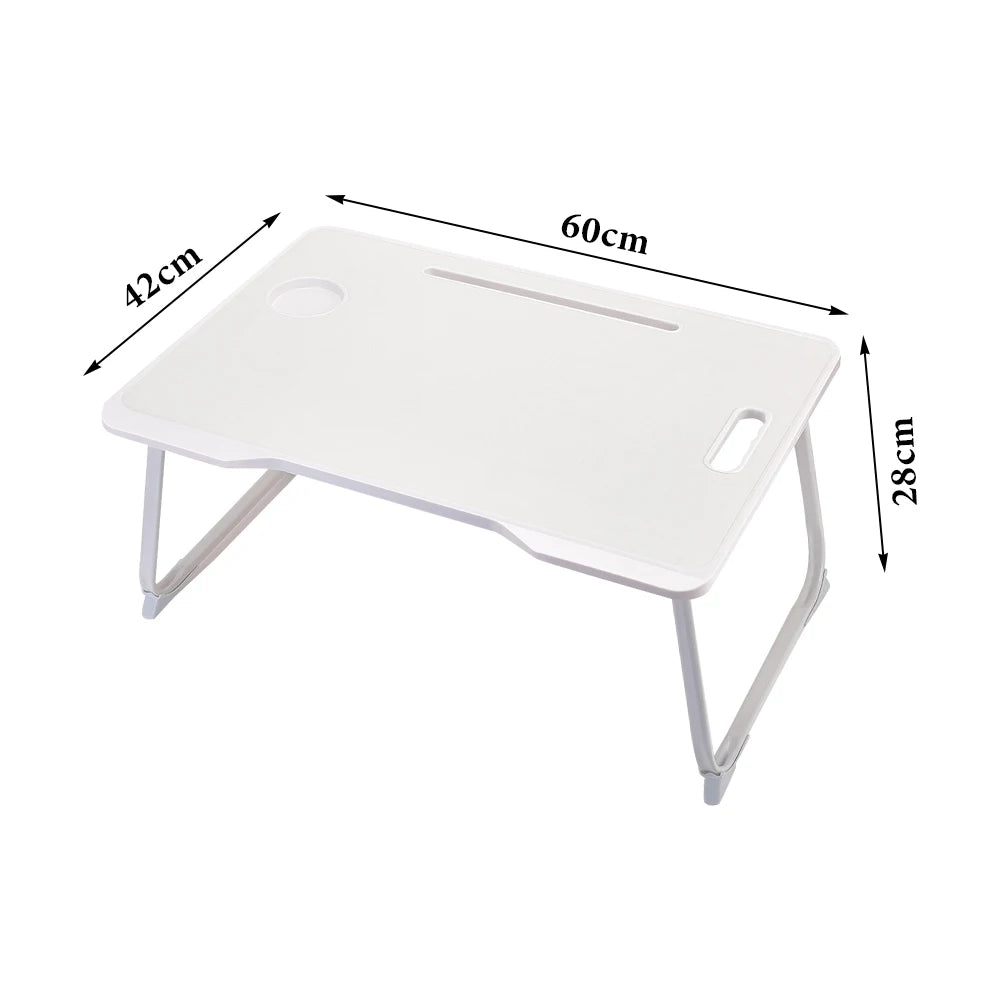 Folding Laptop Bed Desk With Cup Holder Multifunctional Dormitory Bedroom Bed Desk With Drawer Portable Desk