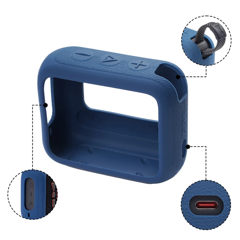 ZOPRORE Silicone Cover Case for JBL GO 4 Portable Bluetooth Speaker, Protective Carrying Case for JBL Go4 Speaker