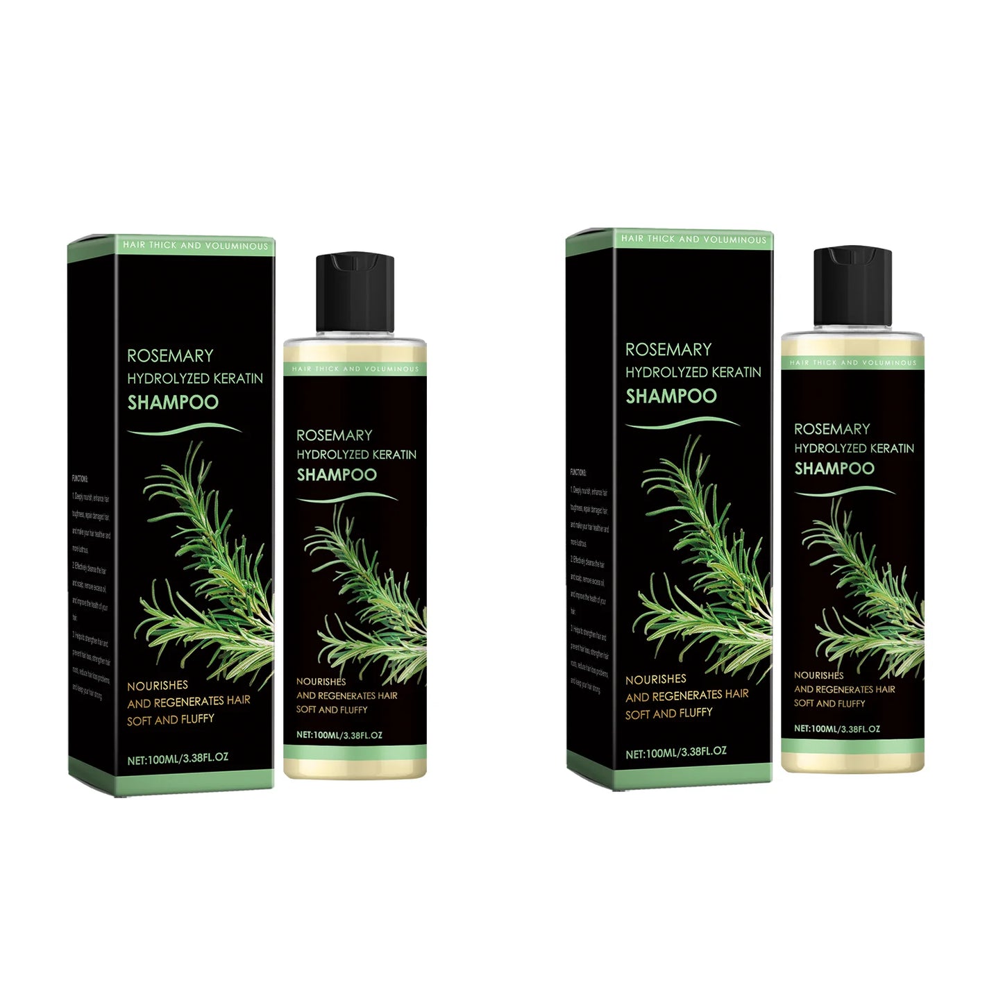 Rosemary Natural Shampoo Hair Thickness Loss Deep Nourishing Scalp Care Strengthen Repair Damaged Oil Control For Men Women