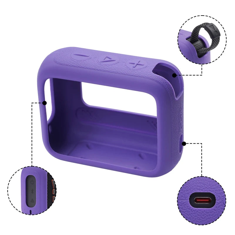 ZOPRORE Silicone Cover Case for JBL GO 4 Portable Bluetooth Speaker, Protective Carrying Case for JBL Go4 Speaker