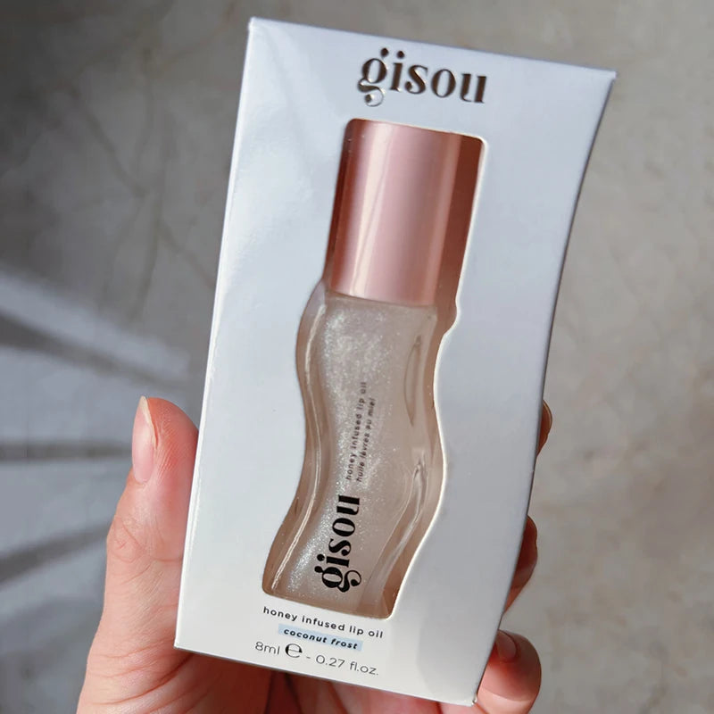 Gisou Moisturizing Glazed Plum Lip Balm Lip Oil Gloss Care Of The Lips Benetitnt For Lips Plumping Exfoliating Plumping Gloss
