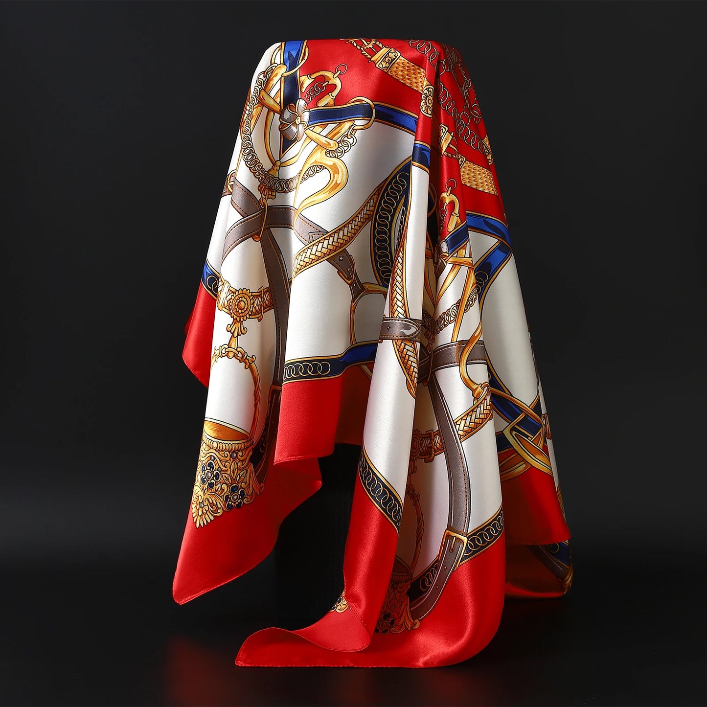 Popular Shawls Europe And America Fashion Bandannas New Print Sunscreen 90X90CM Kerchief Four Seasons Luxury Square Silk Scarves