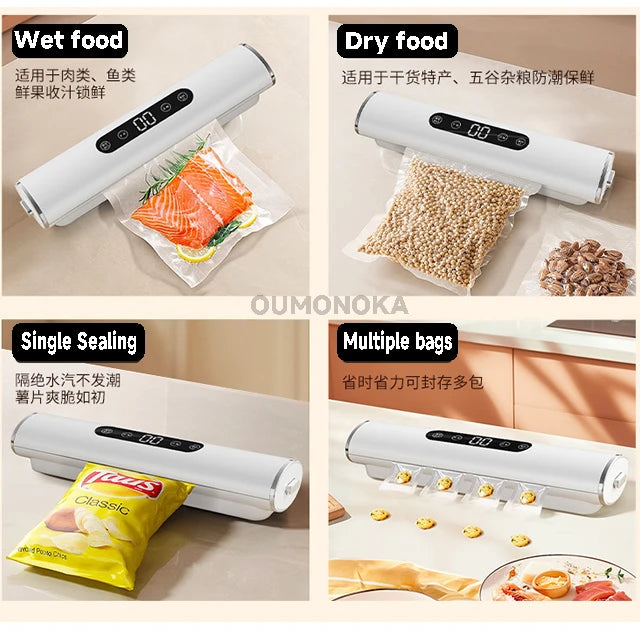 Professional Vacuum Kitchen Sealing Machine Sealer for Food Vacuumor for Products  Cuisine Packaging Plastic Bag Sealant