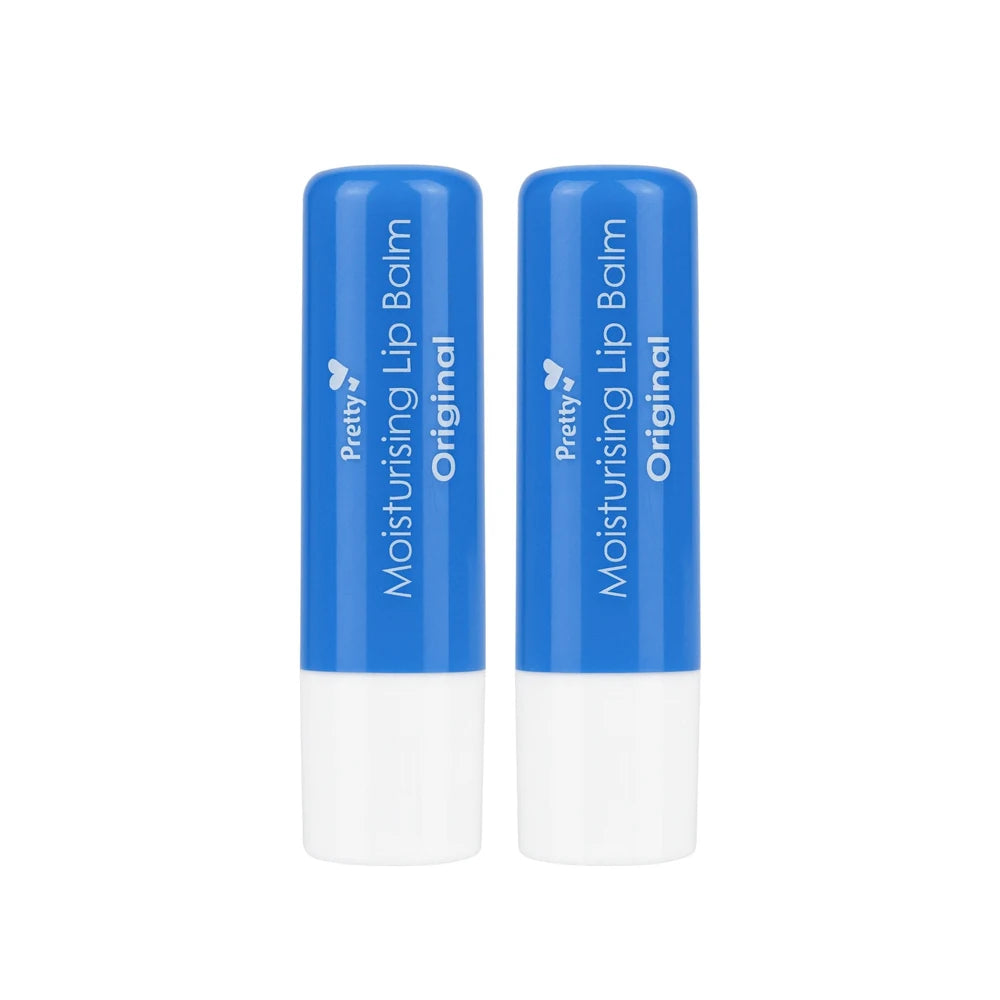 Pretty Moisturising Lip Balm 2Pack, Original Hydrating Lip Care, Nourishing Protection for Dry Lips