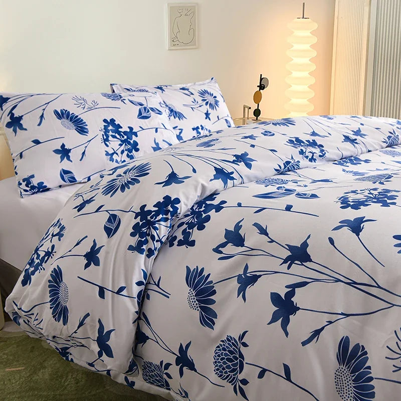 Bohemian Elegance Brushed Polyester Duvet Cover Set with Pillowcases - Comfort, Vibrant Prints, Twin/Full/King/Queen Size