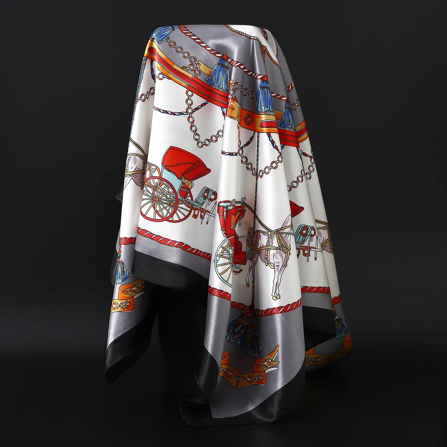 Popular Shawls Europe And America Fashion Bandannas New Print Sunscreen 90X90CM Kerchief Four Seasons Luxury Square Silk Scarves