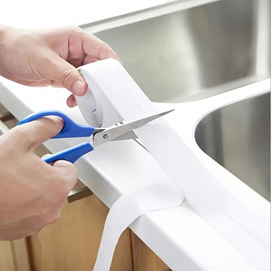 1pc Kitchen and Bathroom Waterproof Tape, Sink and Toilet Waterproof Tape, Easy to Cut, Suitable for Use in Home Decorations During Halloween and Christmas Events,Sealant for Leak-proof Design of Kitchen and Bathroom, Bathtub
