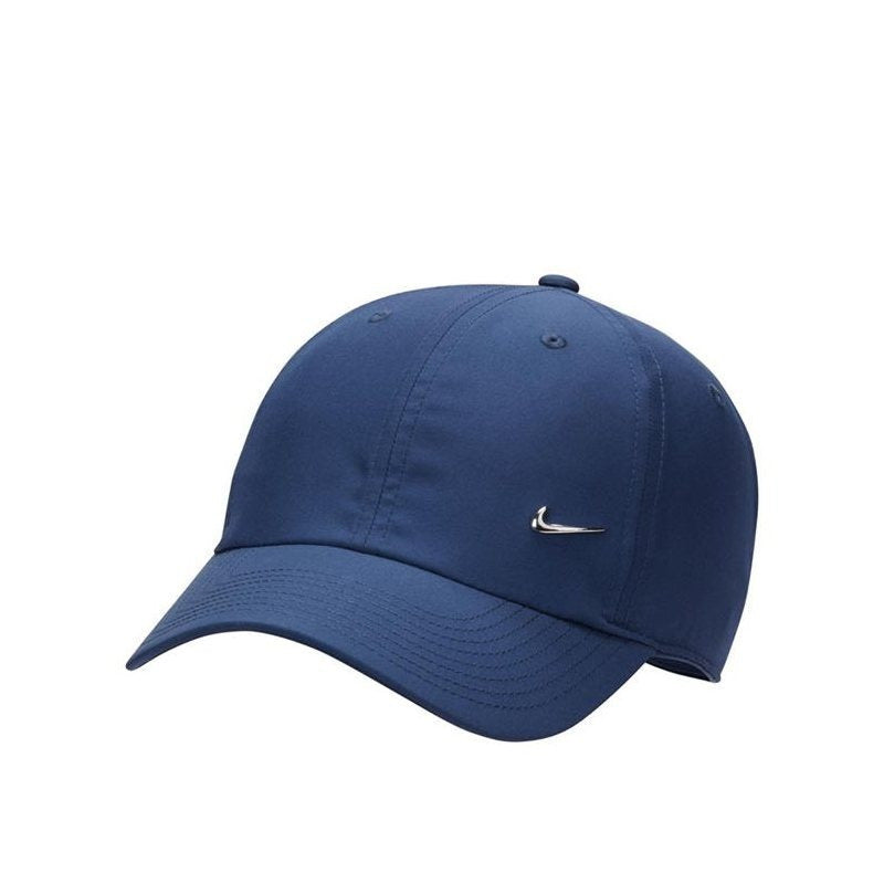 Nike Unisex All-Season Quick-Dry Logo Cap - Breathable Adjustable Snapback Hat for Men & Women, Black with White Emblem, Metal Swoosh Cap Nike Brand Design (Hand Wash Only)