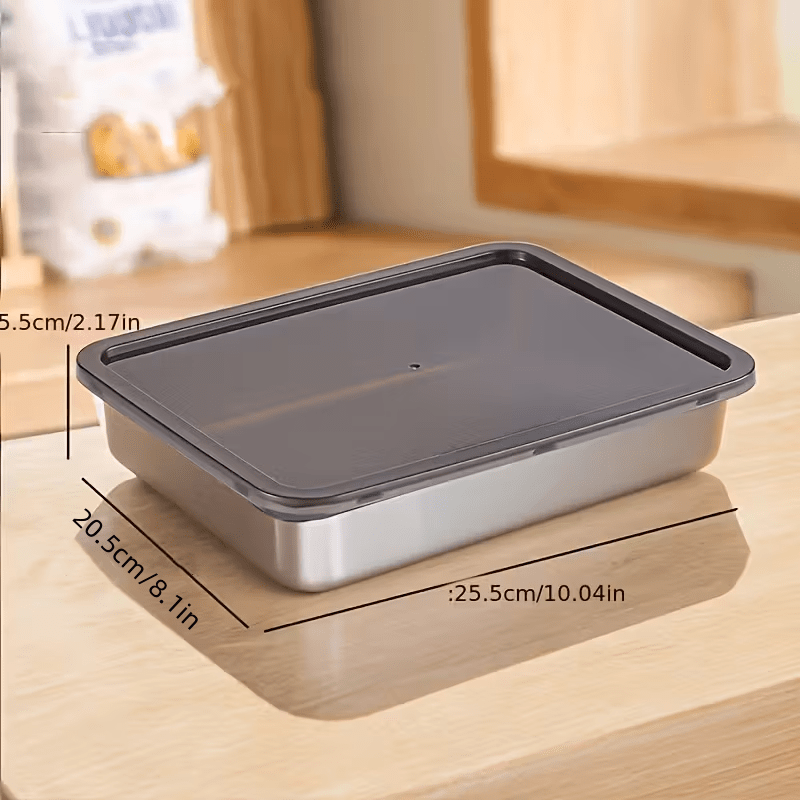 6/3pcs Stainless Steel Food Storage Containers Leak-Proof Stackable Space-Saving Airtight Lid for Freshness Ideal for Meal Prep Fruits Meats Veggies Leftovers Fridge Freezer Pantry Easy Clean Reusable Containers Ideal for Hom