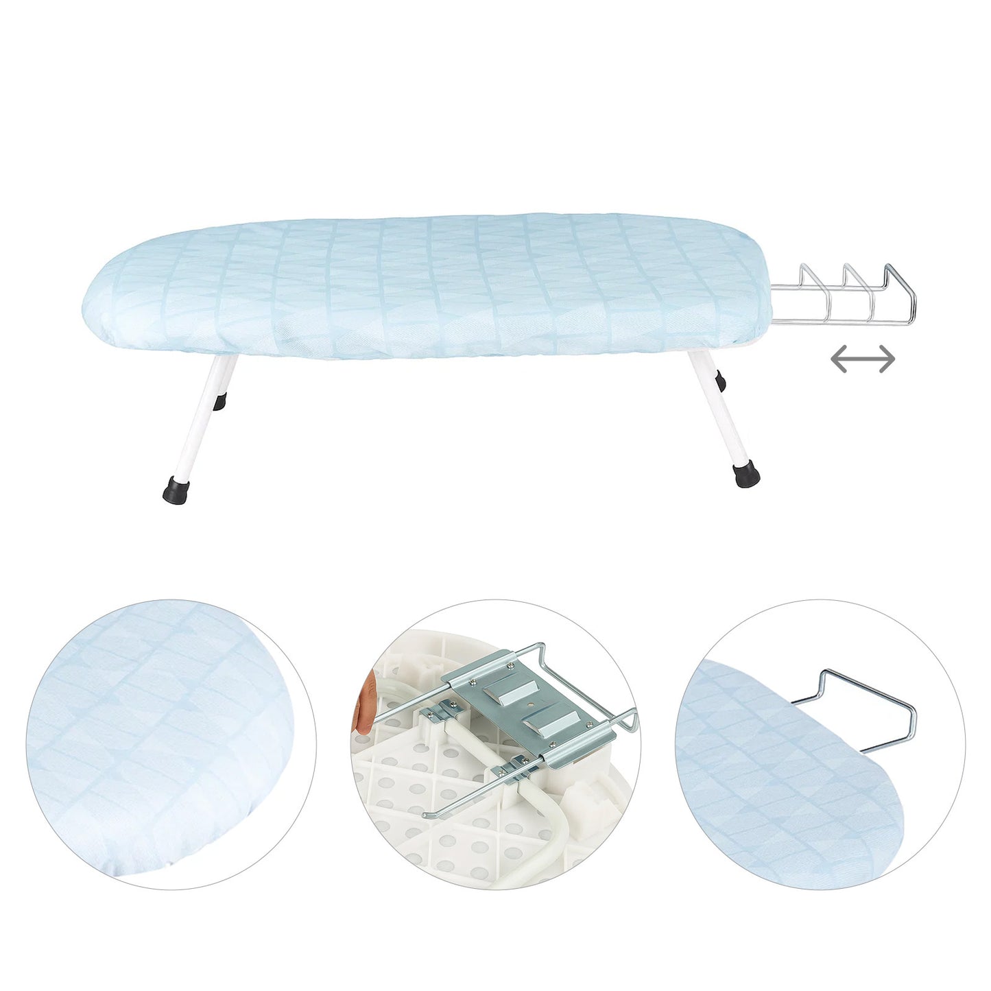 1pc Compact Folding Ironing Board with Space-Saving, Easy Storage, Multi-Use Design for Home Use, Durable Plastic Material, Ironing Boards