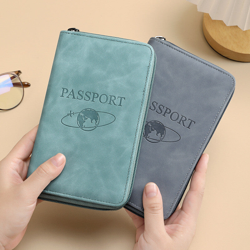 RFID Blocking Passport Holder Wallet, Multi-Functional Travel Passport Case & Card Organizer, Perfect for Everyday Use And Vacations