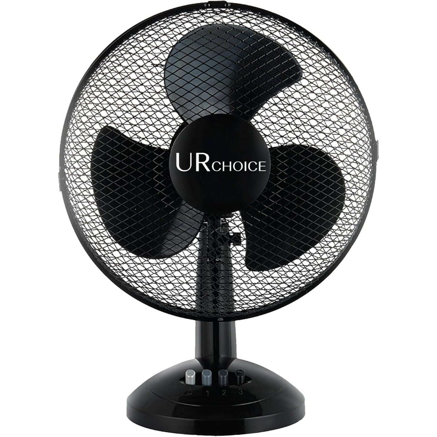 12 Inch Portable Desk Fan with Oscillation, 3 Speed Settings and Adjustable Tilt for Home or Office Use