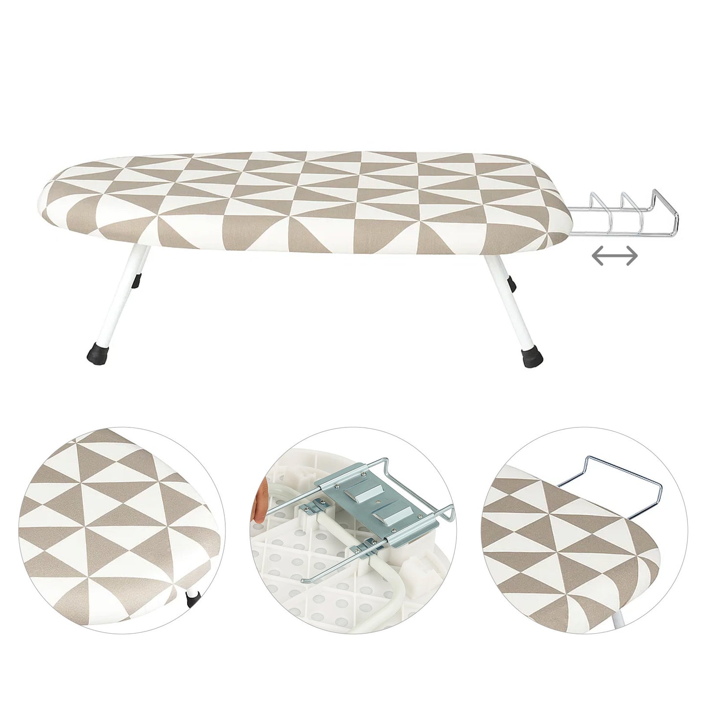 1pc Compact Folding Ironing Board with Space-Saving, Easy Storage, Multi-Use Design for Home Use, Durable Plastic Material, Ironing Boards